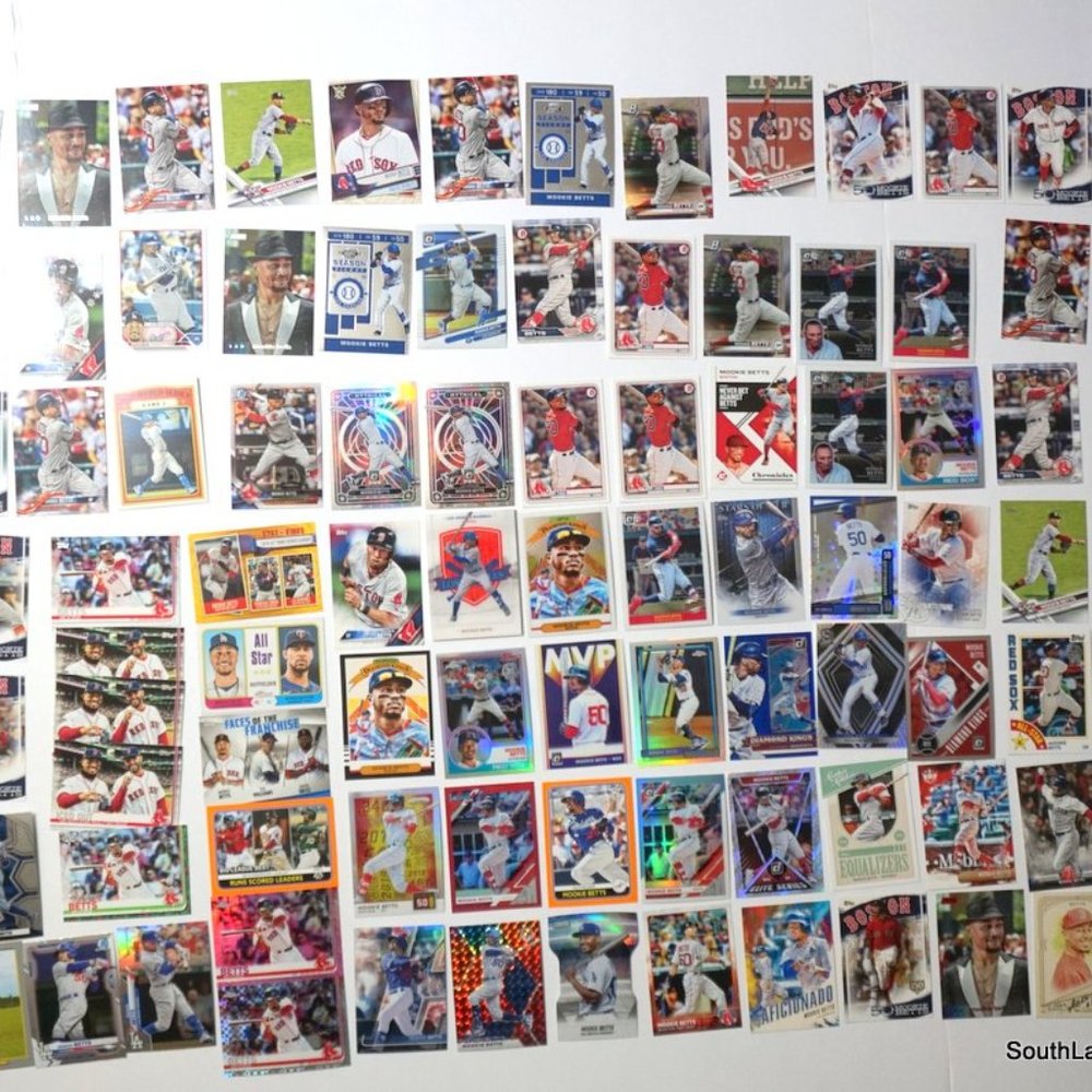 Huge Mookie Betts 99x Card Lot w/ SP Refractors Inserts Red Sox Dodgers NM/MT